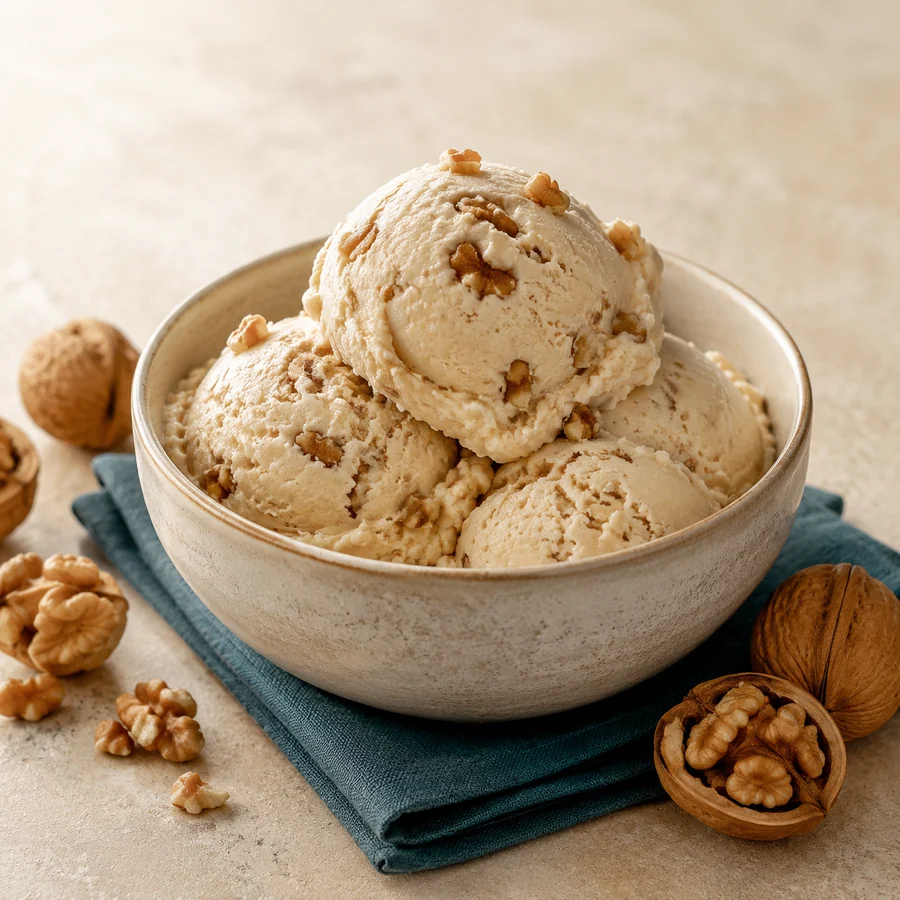 Helado de nueces